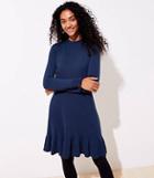 Loft Ruffle Tie Back Sweater Dress