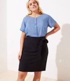 Loft Plus Tie Waist Pull On Pencil Skirt