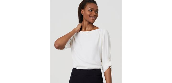 Loft Tab Sleeve Blouse