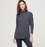 LOFT Striped Turtleneck Sweater