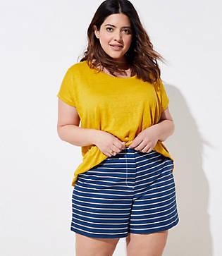 Loft Plus Linen Shirttail Tee