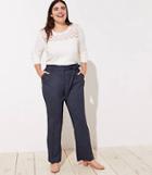 Loft Plus Trousers In Speckled Tie Waist