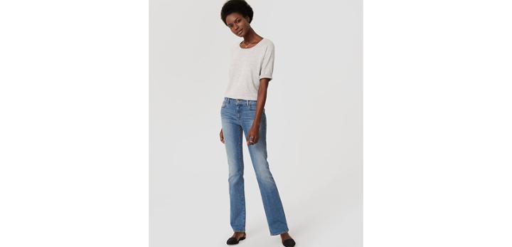 Loft Modern Boot Cut Jeans In Authentic Light Indigo Wash