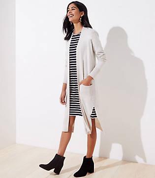 Loft Pocket Open Duster Sweater