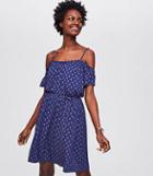 Loft Beach Diamond Off The Shoulder Drawstring Dress