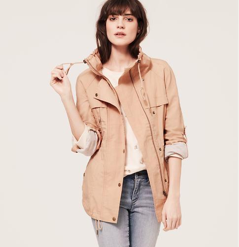 LOFT Anorak Jacket, Rose Tan