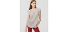 Loft Velvet Split Neck Shell