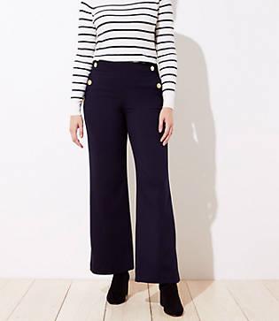 Loft Sailor High Waist Wide Leg Trousers In Curvy Fit