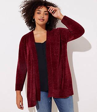 Loft Plus Chenille Open Cardigan
