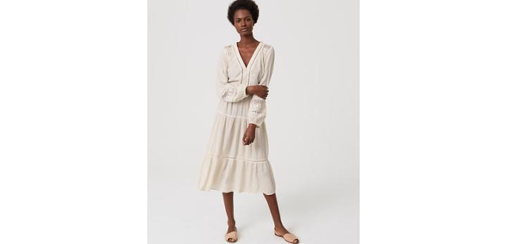 Loft Beach Lacy Midi Dress