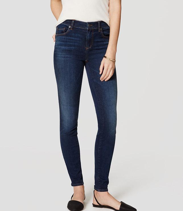Loft Denim Leggings In Rich Dark Indigo Wash