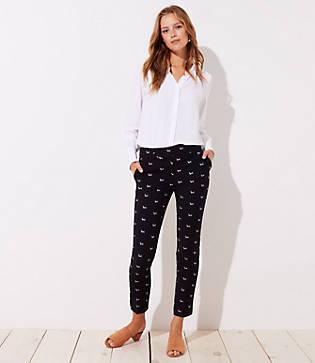 Loft Slim Dachshund Pencil Pants In Marisa Fit