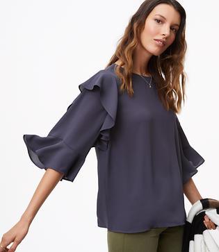 Loft Ruffle Flounce Blouse