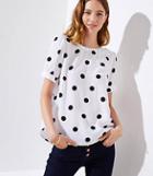 Loft Dotted Button Back Top