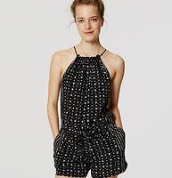 Loft Lattice Halter Romper