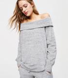 Loft Velour Off The Shoulder Top