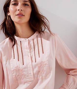 Loft Cutout Henley Shirt