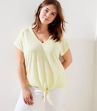 Loft Plus Tie Hem Dolman Tee