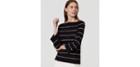 Loft Shimmer Stripe Boatneck Sweater