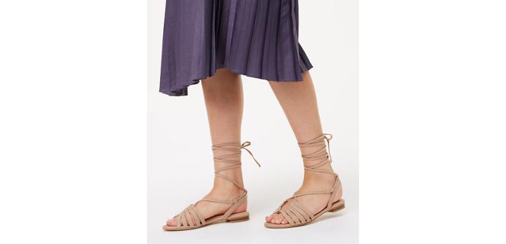 Loft Strappy Lace Up Sandals