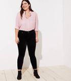 Loft Plus Modern Velvet Skinny Jeans In Black