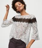 Loft Shadow Floral Lace Top