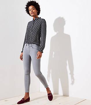 Loft Denim Leggings In Pure Grey Wash