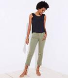 Loft Distressed Boyfriend Jeans In Olive