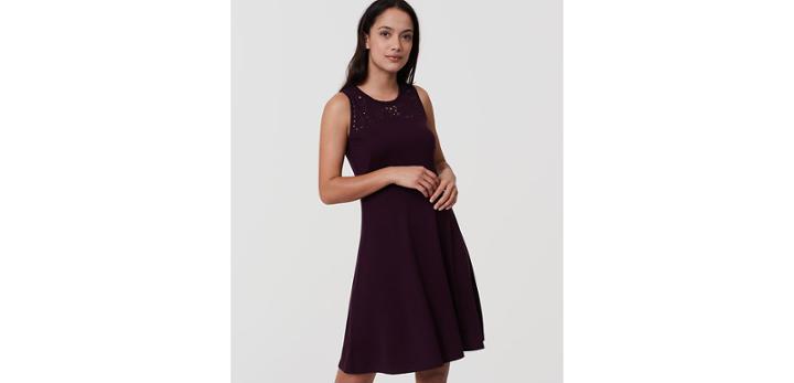 Loft Cutout Flare Dress