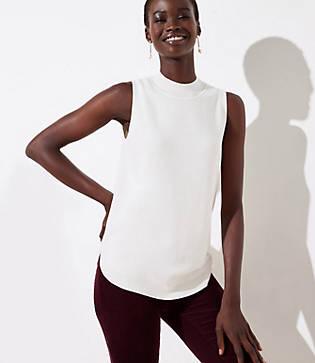 Loft Mock Neck Sweater Tank