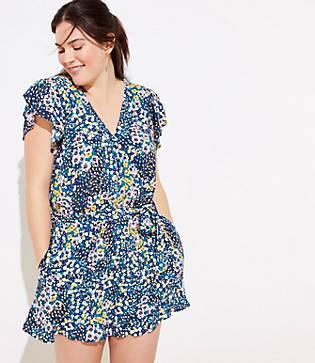 Loft Plus Flutter Wrap Romper