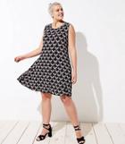 Loft Plus Petaled Smocked Back Sleeveless Swing Dress