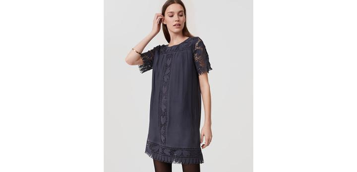 Loft Tulip Lace Swing Dress