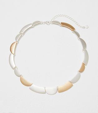 Loft Mixed Metallic Geo Necklace