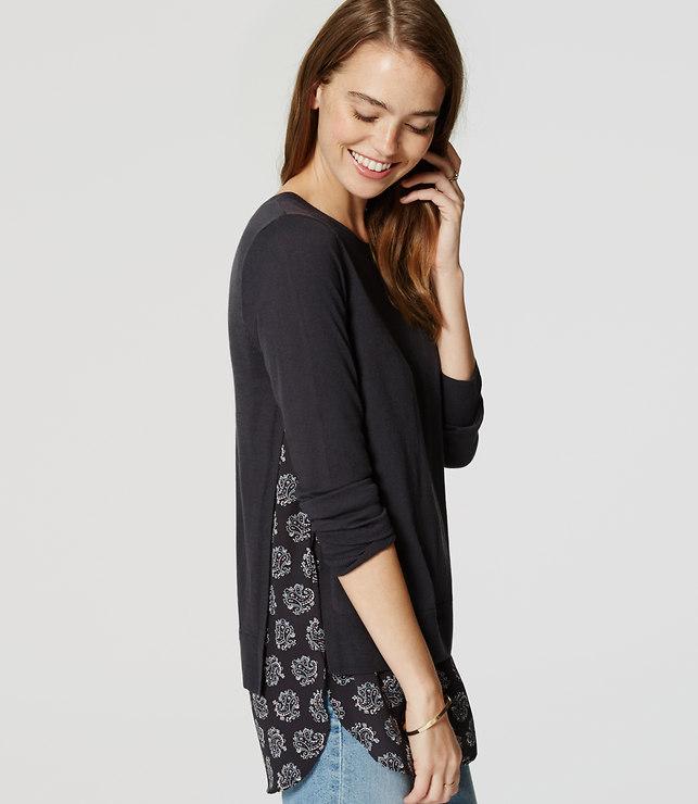 Loft Paisley Two-in-one Sweater