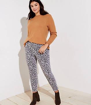 Loft Plus Skinny Jeans In Leopard Print