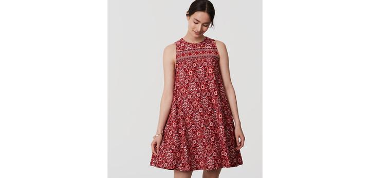 Loft Scarlet Garden Swing Dress