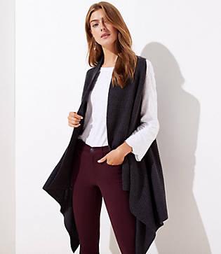 Loft Drapey Rib Knit Vest