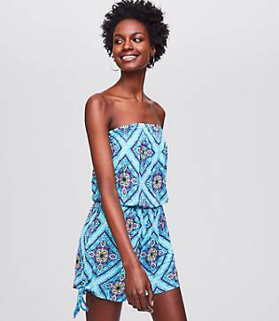 Loft Beach Diamond Strapless Romper