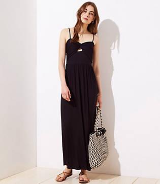 Loft Beach Twist Front Maxi Dress