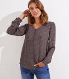 Loft Floral V-neck Blouse