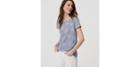 Loft Embroidered Stripe Vintage Soft Tee