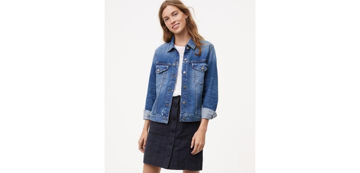 Loft Distressed Denim Jacket