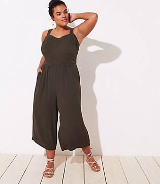 Loft Plus Loft Beach Wide Leg Jumpsuit