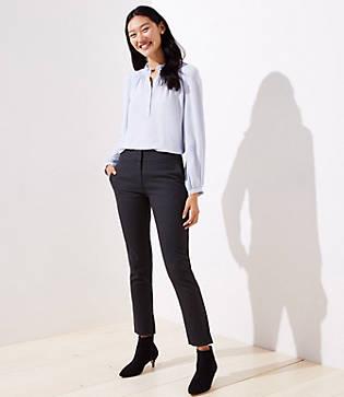 Loft Velvet Dot Skinny Ankle Pants In Marisa Fit