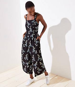 Loft Flower Branch Jumpsuit