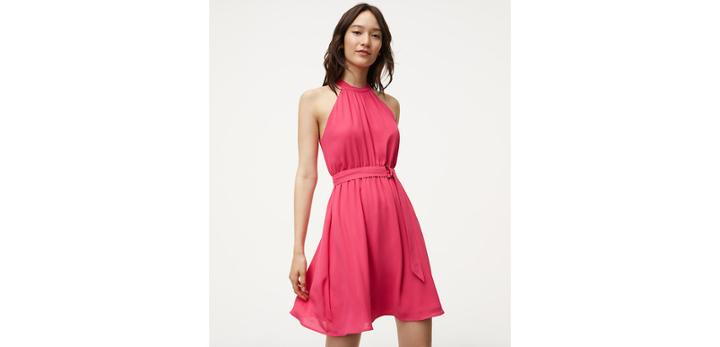 Loft Belted Halter Dress
