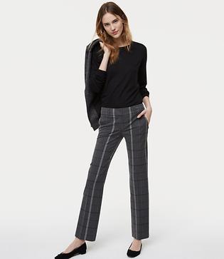 Loft Trousers In Plaid Bi-stretch In Marisa Fit