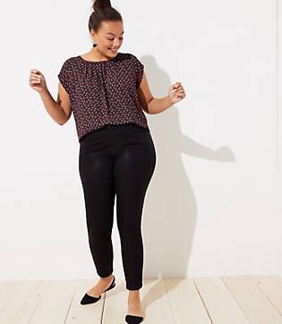 Loft Plus Modern Coated Skinny Jeans