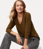 Loft 3/4 Sleeve V-neck Tee